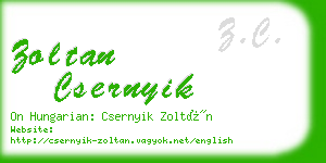 zoltan csernyik business card